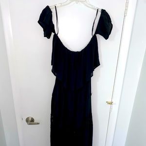 Lulus Black Off the Shoulder Maxi